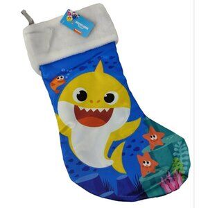 Nickelodeon Baby Shark Christmas Stocking Blue & White 19 inch Kurt S. Adler